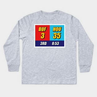 Buffalo vs. Houston • The Comeback Game Kids Long Sleeve T-Shirt